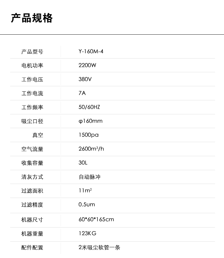 御衛(wèi)仕小型中壓除塵器Y-160M-4